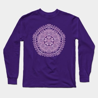 Light Pink Gradient Mandala Long Sleeve T-Shirt